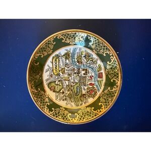 Weatherby London Souvenir Plate Royal Falcon‎ Gift Ware England Map Decor
